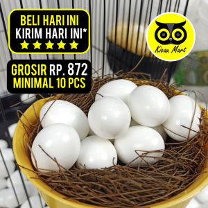 Kicau Mart ISI 20 Telur Palsu Burung Merpati Dummy Egg Silicon Solid Mainan Burung Merpati Isi 20 Pcs Telur Palsu Merpati Ayam Kate Telor Telur Palsu Merpati Imitasi Telur Dummy Replika Fake Egg DENECDE10