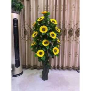 Cây hoa hướng dương giả - Cao 160cm - Cây giả hoa lụa Decor trang trí nhà cửa
