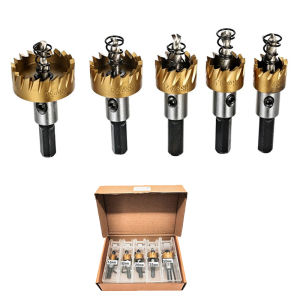5 PCS High-Speed Steel Hole Opener Metal Drill Iron Aluminum Model Stainless Steel Special Punch Hole Drill Bit 16MM 18.5MM 20MM 25MM 30MM