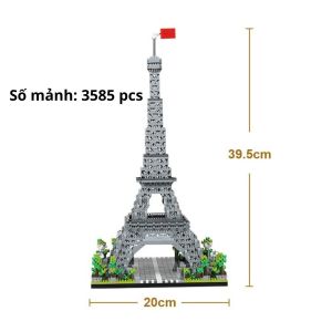 Đồ chơi xếp hình công trình kỳ quan thế giới Có sách hướng dẫn ghép