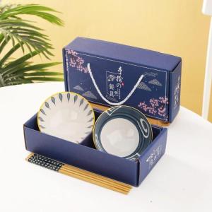 Hampers Parcel Mangkok Piring Keramik Set / Mangkuk Sovenir Bohemian Style Hampers Sudah SNI