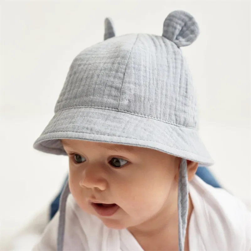 Bucket Hat Baby Boy Summer Hats With Ear Flaps Kids Beach