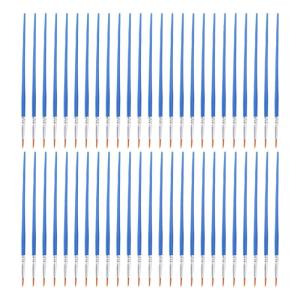50 Pcs Pointed Round Flat Art Brushes Watercolor Acrylic Painting Brushes Painting Supplies For Detailing