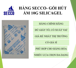 1kg túi chống ẩm nhãn hiệu secco loại 10g (xấp xỉ 100 gói/kg)