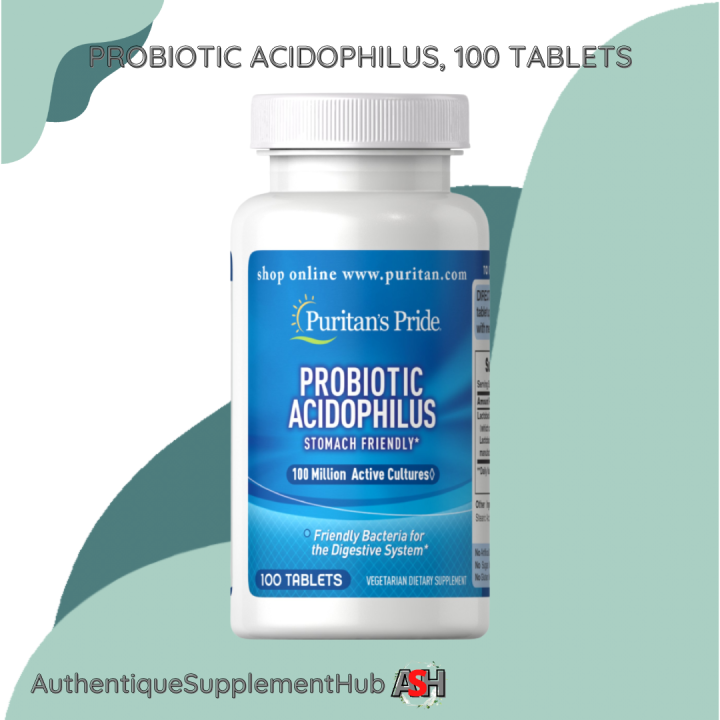 Puritan's Pride Probiotic Acidophilus, 100/250 Tablets - Dietary ...