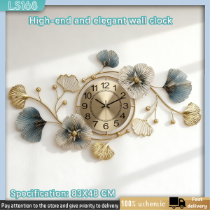Fashionable creative wall clock for living room suitable for home use. Size: 83X48 CM Gift