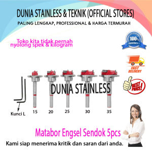 (BGH) Matabor Engsel Sendok / Fostner set with Stopper 5pcs