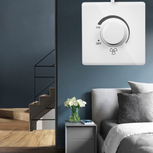 Lighting Control Ceiling Fan Speed Control Switch Wall Button Dimmer Switch 15-300W 86 Type Ceiling Fan Wall Switch