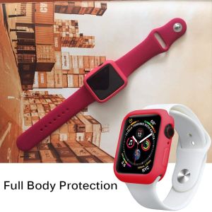 Candy Soft Silicone Case compatible with apple watch case 45mm 41mm 44mm 40mm 42mm 38mm Cover Protection Shell compatible with iwatch series 9/8/SE/7/6/5/4/3/2/se2 Bumper Cover