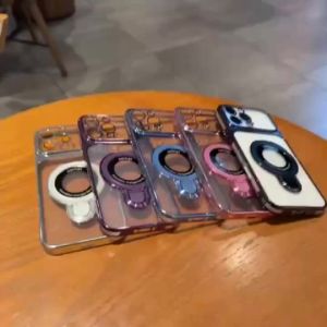 Suitable For OPPO A6 PRO 4G 5G F31 5G phone case new magnetic wireless charging bracket large window shockproof soft cover Casing