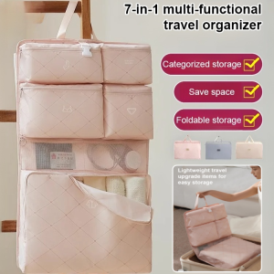 7-in-1 Travel Storage Bag Multifunctional Foldable Dustproof Large Capacity Business Luggage Organizer Travel Essentials