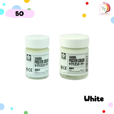 SAKURA (ซากุระ) สีโปสเตอร์ ชนิดขวด ขนาด 15 cc และ 30 cc สีธรรมชาติ / สีสะท้อนแสง สีเงิน สีทอง Poster Color (จำนวน 1 ขวด)