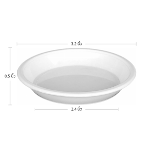 ถาดรอง กระถาง จานรองกระถางต้นไม้ เบอร์ 3 นิ้ว สีขาว 50 ใบ ชิ้น ยกมัด