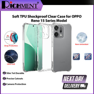 RICHMENT Clear Soft TPU Phone Case Transparent Shockproof Protective for OPPO Reno 15/OPPO Reno 15C/OPPO Reno 15 Pro/OPPO Reno 15Pro Max