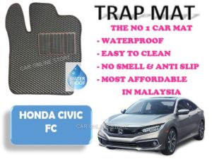 Honda Civic FC TrapMat Customize Car Floor Mat 100%Waterproof AntiSlip Easy to Clean(Front & Rear) - Honda Accessories