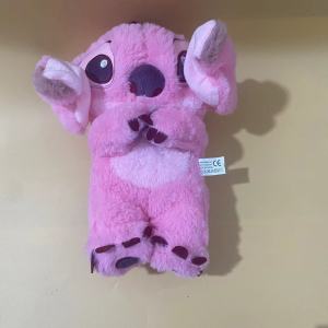 YF Baby Soothing Stitch Plush Dolls Simulated Rhythmic Breathing Music Light Baby Sleep Companion Stuffed Toys FY