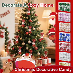 🔥Hot Selling🔥  Christmas Candy Decorations  Christmas Tree Decorations  Window and Counter Decorations  Electroplated Painted Tree Props