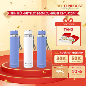 BÌNH GIỮ NHIỆT FLEXI 920ML SUNHOUSE KS-TU920FN - Dung tích lớn Chất liệu Inox 304 cao cấp