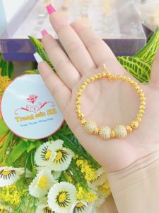 Vòng tay 3 bi mạ 18.k cao cấp E.20