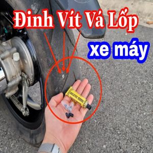 Vít vá lốp cao su cho xe máy ô tô không săm  không cần tháo lốp  2 cỡ lớn nhỏ
