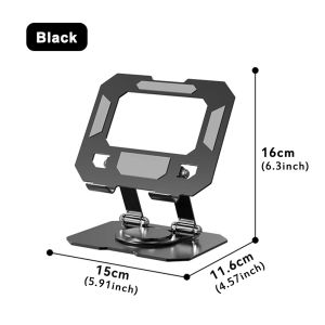 Zeallion Universal 360° Rotation Metal Desk Adjustable Foldable Bracket Tablet Stand Holder for iPad Pro 12 9 11 Air 5 Mini 6 Samsung Tab S9 FE Plus Xiaomi Pad 6