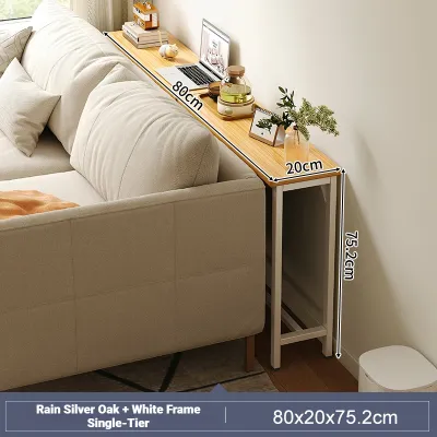 LALA-Sofa Storage Rack Double-Deck Behind Bedside Crevice Table Bedroom Bedside Table Jadual Lapisan Di Sisi Katil Storage Rack床边窄缝桌