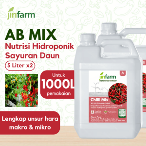 JIRIFARM - AB Mix 5Liter Jerigen Konsentrat Pupuk Nutrisi Hidroponik Sayuran Daun Cabai Buah Bunga Hias