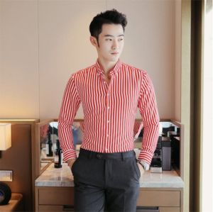 Áo Sơ Mi Nam Tay Dài Kẻ Sọc Thời Trang Cao Cấp FATUNO Phong Cách Trẻ Trung Nam Tính Hàng Chất Lượng