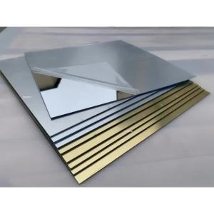 5pcs 300x300MM Gold Mirror Acrylic Square Sheet Plastic Spring Glass Hotel Decorative Plexiglass Not Easy to Break 2MM