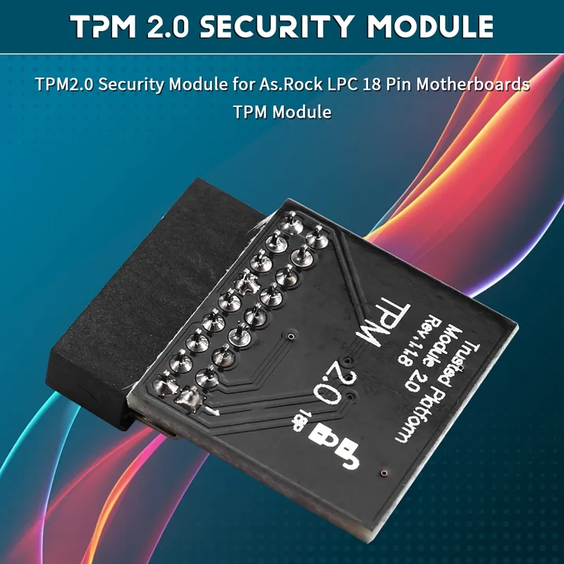Module Sécurité TPM 2.0 14 Pins SLB9665 Pour Cartes Mères ASUS ROG Strix Z390, B450, TRX40 - 5