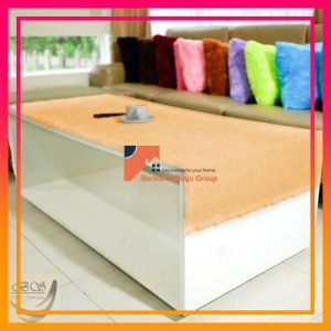 Taplak meja Bulu Rasfur 50x150cm / taplak Bulu   Taplak  premium  taplak bulu tebal / taplak meja LP