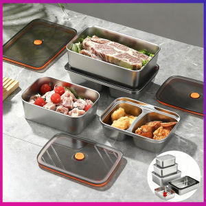 Food Grade 316 Stainless Steel Microwave Sealed Lunch Box with Lid Fruit Container Durable Insulated Fresh Keeping Container