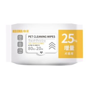 【READY-STOCK】KOJIMA Pet Wet Wipes (80pcs) for Dog and Cat Wet Tissue/Wipes/Wipes tissue/Pet wipes/Cat shampoo/Tisu Basah Kucing/Tisu basah untuk kucing/Tissue basah 日本KOJIMA宠物湿纸巾狗猫通用 湿巾80片