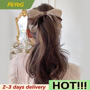 PkYeG 2022 New Ribbon Bow Banana Clip Cute  Hair Pins Barrette Women Hair Accessories Fashion Solid Color Elegant Hair Claw