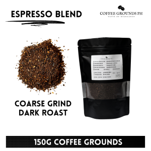 Coffee Grounds PH - Espresso Blend 150g | Coarse Grind Coffee x Dark Roast | Organic Coffee in Resealable Pouch