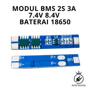 MODUL BMS 2 Seri 3 Amper 7.4V 8.4V UNTUK BATERAI 18650 Modul BMS 2s 3A