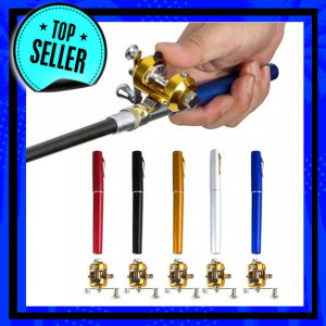 ( TOPSELLER1) Alat Pancing Mini Portable - Pancing Mini Pena Portable Praktis Pocket Fish Alumunium