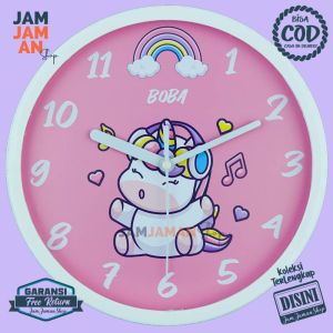 Jam Dinding Quartz Dekorasi Rumah Karakter Anak BestSeller Boba BB1177 Murah Dabbing Lucu