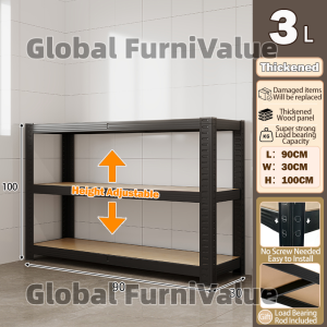 Global Adjustable 3-6 Layers Steel Storage Shelves Metal rack Load Capacity of 500KG rack organizer storage rack Shelving for Supermarket alcony Kitchen Warehouse Tiers Shelving Units