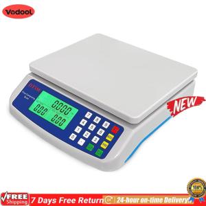 [VODF] 30kg/1g Price Computing Scale Stainless Steel Counting Scale for Meat Vegetables