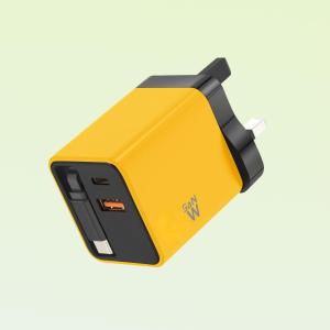 80W GaN Charger Retractable Cable🔌 3-Port Fast Charging for All-in-One Charging Solution SG