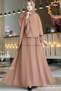 Muslimah Syari Gamis Muslim Wanita Dewasa Set Hijab Panjang Seragaman Pengajian Keluarga Polos Mewah Elegan Terbaru 2025 Gamis Wanita Jumbo Nyaman Simple