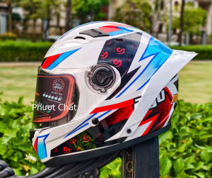 Mũ bảo hiểm Fullface AGU lên đuôi gió Pista tặng kèm túi rút xịn-Nón bảo hiểm AGU cao cấp chính hãng