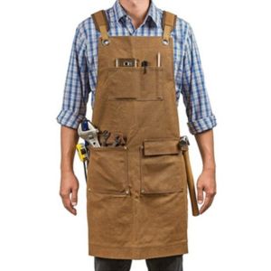 angy 围裙 apron kitchen women Waterproof Electrician Work Apron Wear Resistant Pockets Storage Bag Waist Apron Multi-purpose Printing Carpenter Work Clothes Men Women