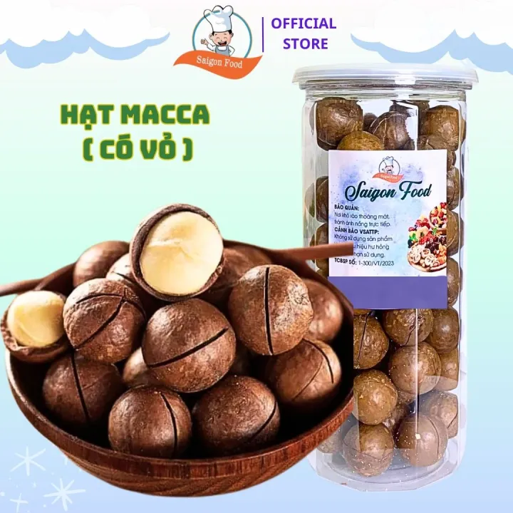 [HCM]500g hạt macca chưa tách vỏ - SAIGON FOO