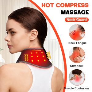 GUAIB 5-Level Temperature Control 2-In-1 Neck Massager Wireless 3-Level Vibration Neck Protection And Warming Artifact Comfortable Multi-Function Heated Neck Massager for MotherS Day