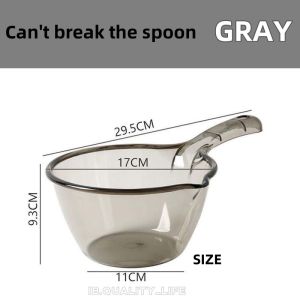 Large Capacity Scooper Clear Large TABO Aesthetic Clear Scooper Bathroom Dipping Bucket Plastic PEP
