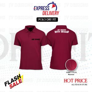 [ DRYFIT ] ON ROAD PRINTING DESIGN REGULAR FIT DRYFIT/ POLYESTER COLLAR SHIRT