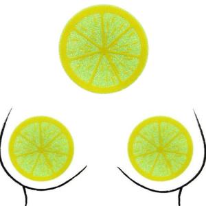 Lemon Breast StickersPasties Nipple Stickers Disposable Sticky Breast PetalNipple Cover for Women Girls