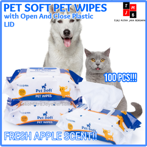 Pet Soft Pet Wipes Tissue Basah Hewan Peliharaan Anjing Kucing Kelinci